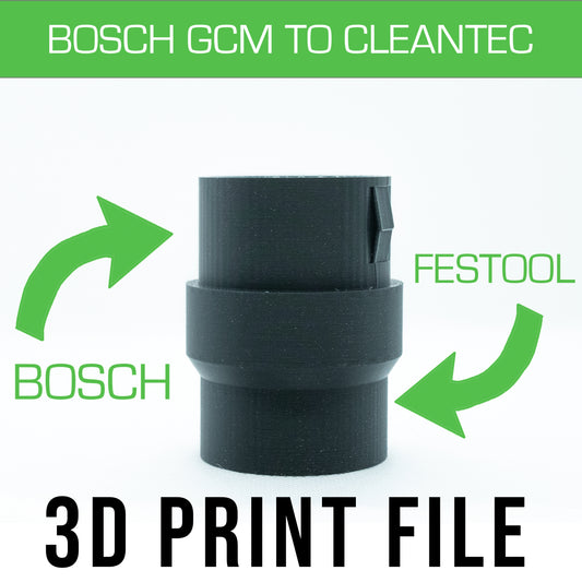 Bosch to Festool Hose Adaptor - 3d print file (STL)